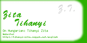 zita tihanyi business card